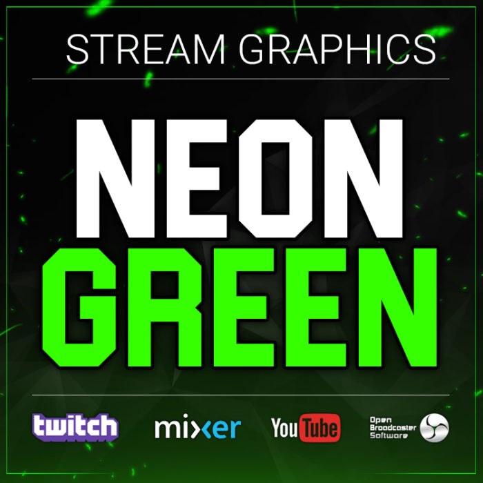 Neon Green Stream Graphics Bundle
