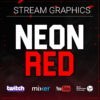 neon red stream graphics bundle