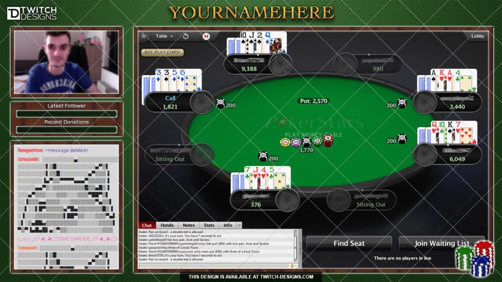Poker Overlay Twitch Designs