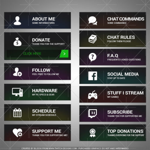 twitch panels darkbase design english