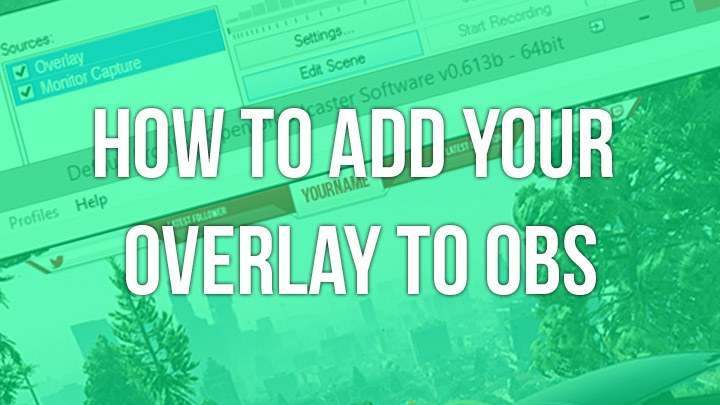 how to add overlays in obs